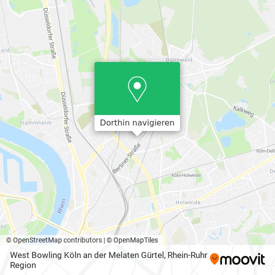 West Bowling Köln an der Melaten Gürtel Karte