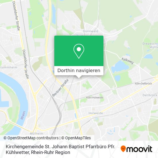 Kirchengemeinde St. Johann Baptist Pfarrbüro Pfr. Kühlwetter Karte