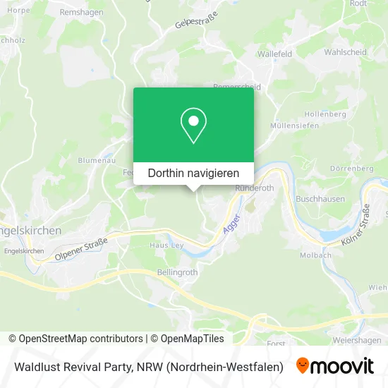 Waldlust Revival Party Karte