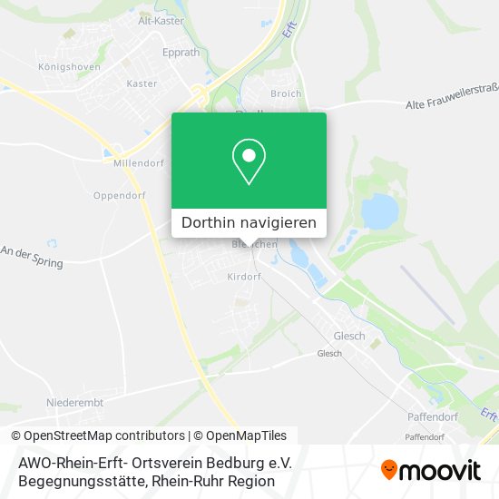 AWO-Rhein-Erft- Ortsverein Bedburg e.V. Begegnungsstätte Karte