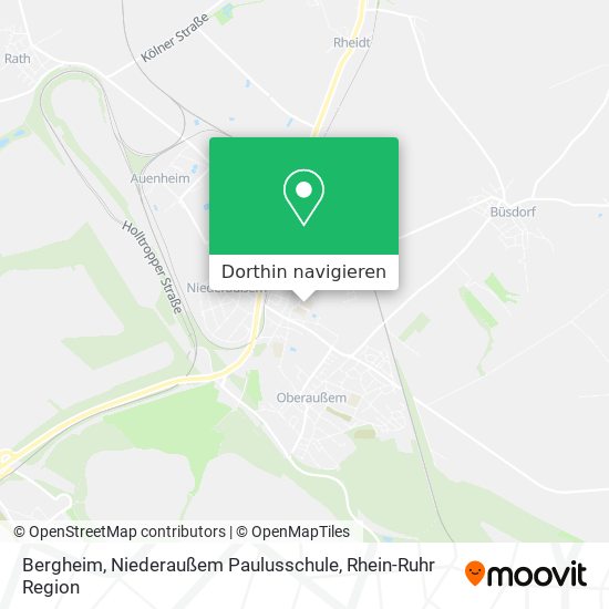 Bergheim, Niederaußem Paulusschule Karte