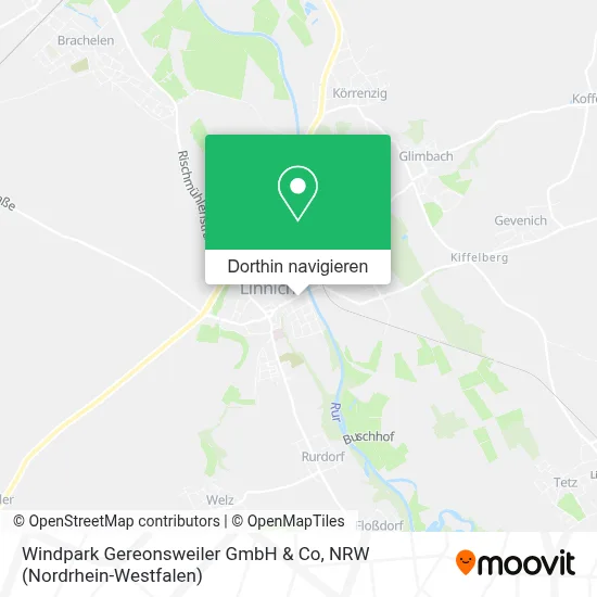 Windpark Gereonsweiler GmbH & Co Karte