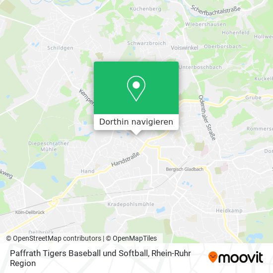 Paffrath Tigers Baseball und Softball Karte