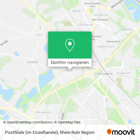 Postfiliale (im Einzelhandel) Karte