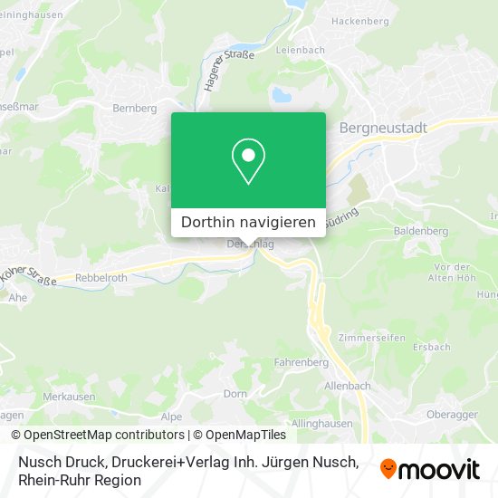 Nusch Druck, Druckerei+Verlag Inh. Jürgen Nusch Karte