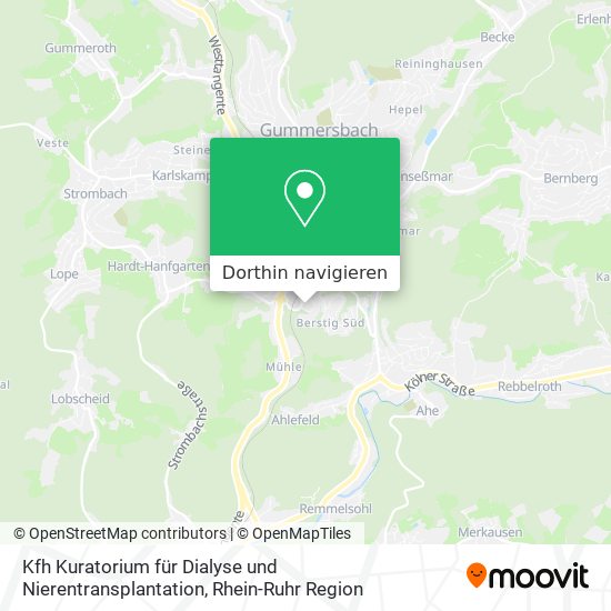 Kfh Kuratorium für Dialyse und Nierentransplantation Karte