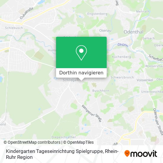 Kindergarten Tageseinrichtung Spielgruppe Karte
