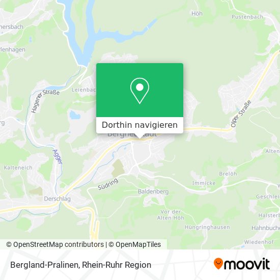 Bergland-Pralinen Karte