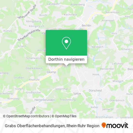 Grabs Oberflächenbehandlungen Karte