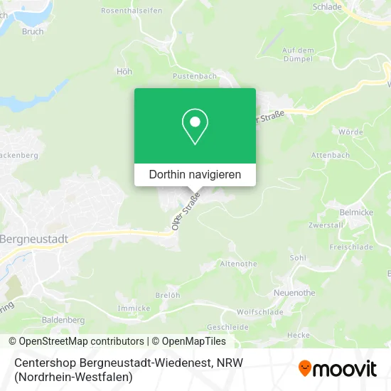 Centershop Bergneustadt-Wiedenest Karte