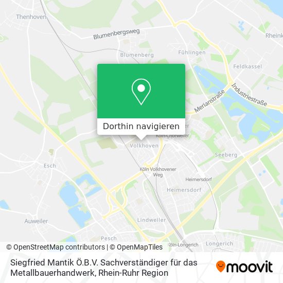 Siegfried Mantik Ö.B.V. Sachverständiger für das Metallbauerhandwerk Karte