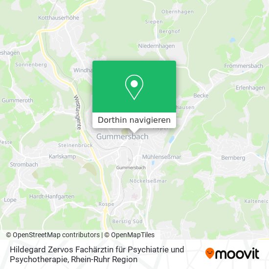 Hildegard Zervos Fachärztin für Psychiatrie und Psychotherapie Karte