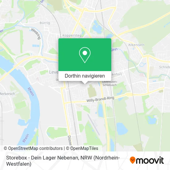 Storebox - Dein Lager Nebenan Karte