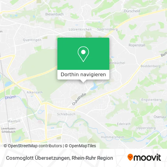 Cosmoglott Übersetzungen Karte