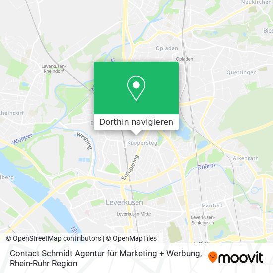 Contact Schmidt Agentur für Marketing + Werbung Karte