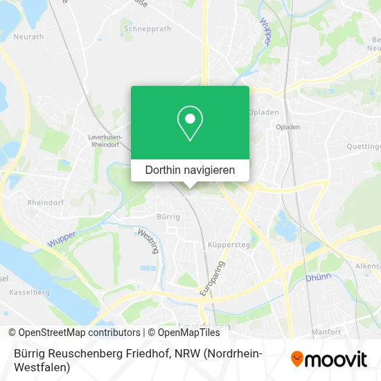 Bürrig Reuschenberg Friedhof Karte