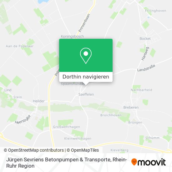 Jürgen Sevriens Betonpumpen & Transporte Karte