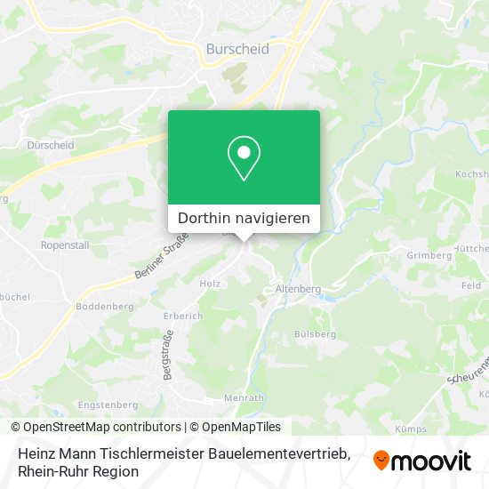 Heinz Mann Tischlermeister Bauelementevertrieb Karte