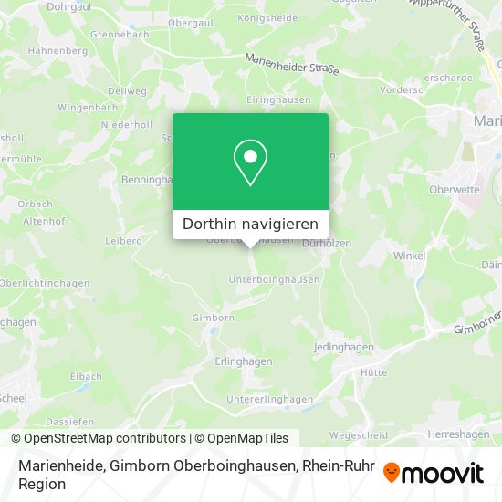 Marienheide, Gimborn Oberboinghausen Karte