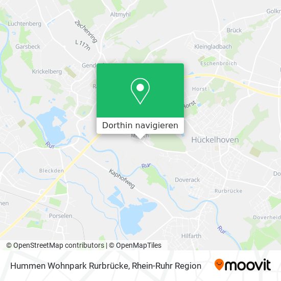 Hummen Wohnpark Rurbrücke Karte
