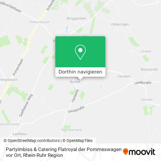 Partyimbiss & Catering Flatroyal der Pommeswagen vor Ort Karte
