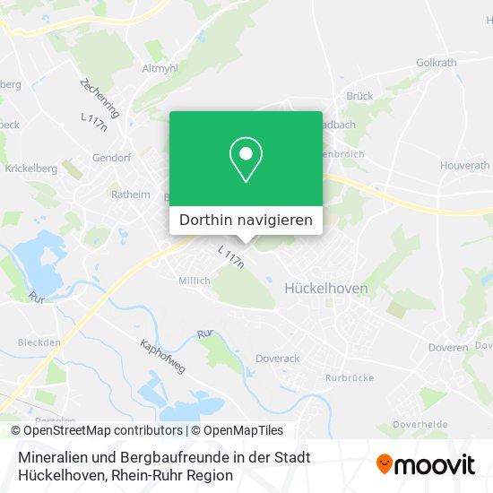 Mineralien und Bergbaufreunde in der Stadt Hückelhoven Karte