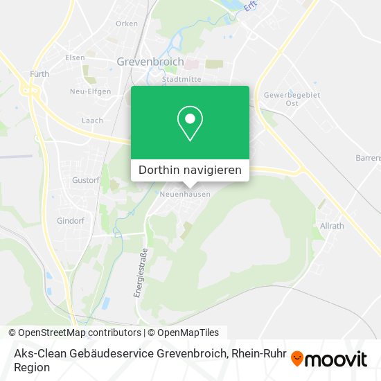 Aks-Clean Gebäudeservice Grevenbroich Karte