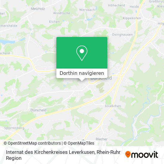 Internat des Kirchenkreises Leverkusen Karte