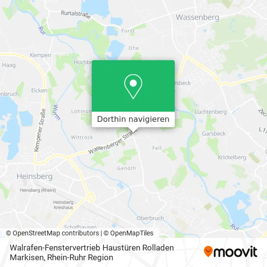 Walrafen-Fenstervertrieb Haustüren Rolladen Markisen Karte