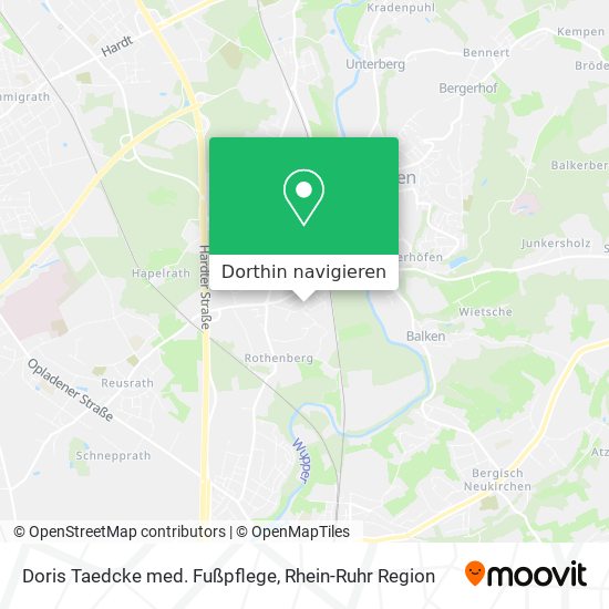 Doris Taedcke med. Fußpflege Karte