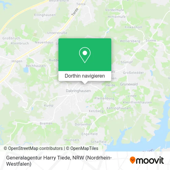 Generalagentur Harry Tiede Karte