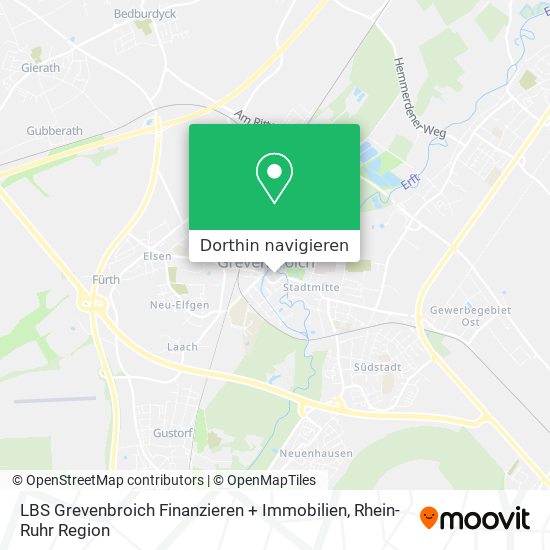 LBS Grevenbroich Finanzieren + Immobilien Karte