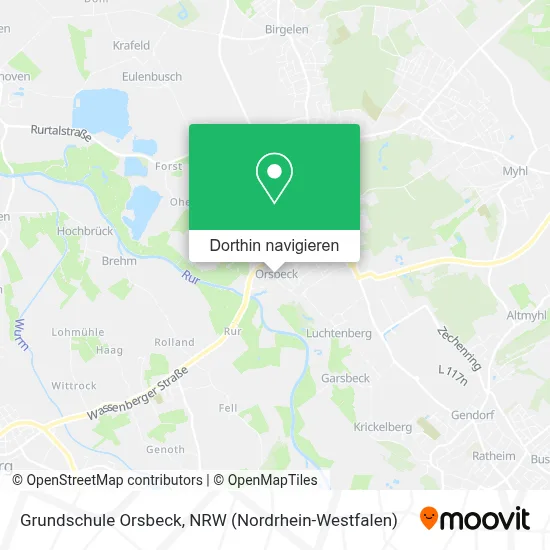 Grundschule Orsbeck Karte