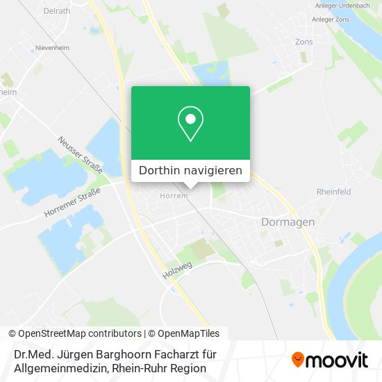 Dr.Med. Jürgen Barghoorn Facharzt für Allgemeinmedizin Karte