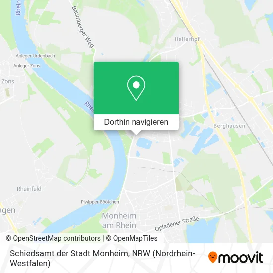 Schiedsamt der Stadt Monheim Karte
