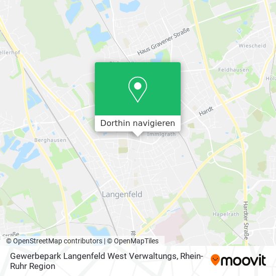 Gewerbepark Langenfeld West Verwaltungs Karte