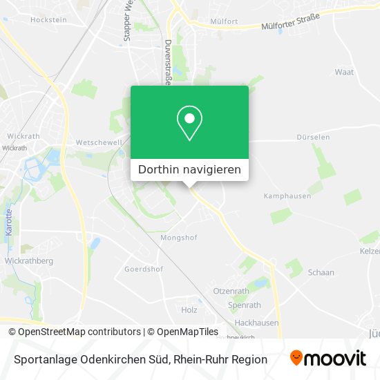 Sportanlage Odenkirchen Süd Karte