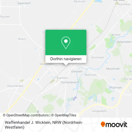 Waffenhandel J. Wicklein Karte