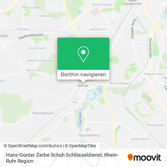 Hans-Günter Zerbe Schuh Schlüsseldienst Karte