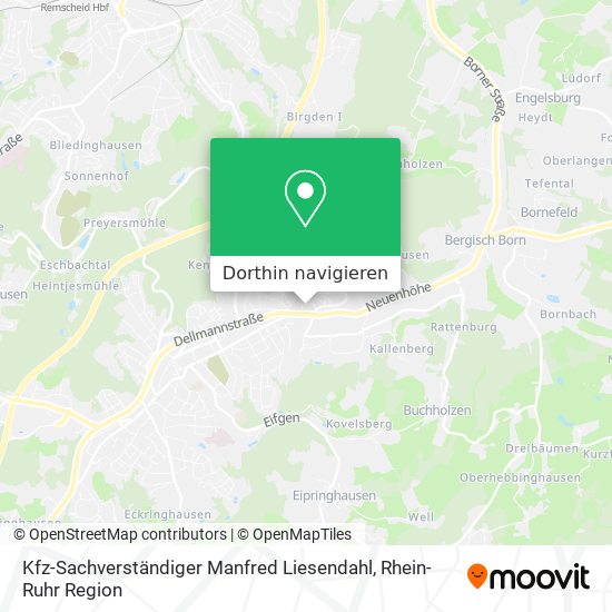 Kfz-Sachverständiger Manfred Liesendahl Karte