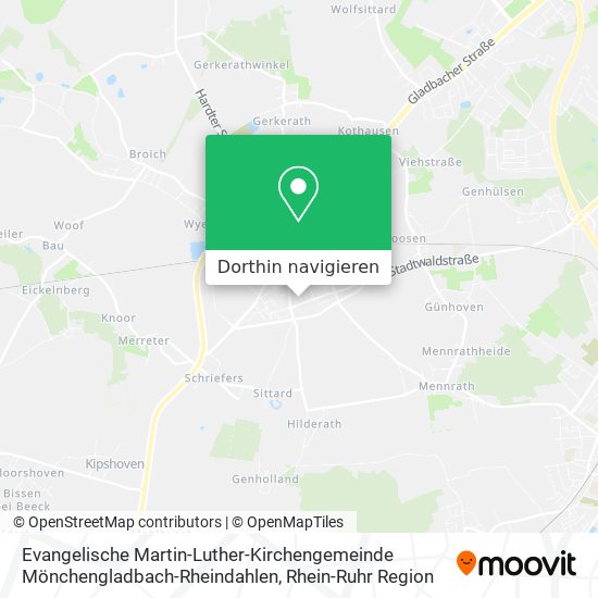 Evangelische Martin-Luther-Kirchengemeinde Mönchengladbach-Rheindahlen Karte