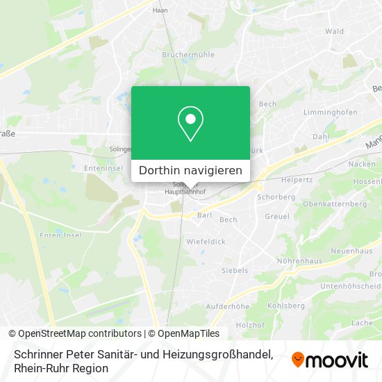 Schrinner Peter Sanitär- und Heizungsgroßhandel Karte