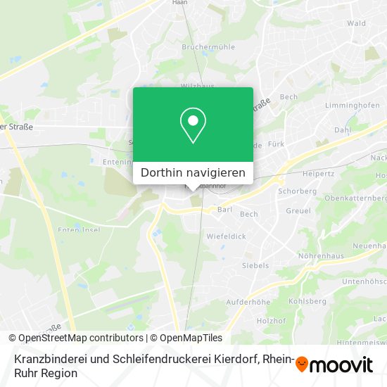 Kranzbinderei und Schleifendruckerei Kierdorf Karte