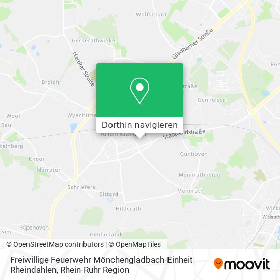 Freiwillige Feuerwehr Mönchengladbach-Einheit Rheindahlen Karte