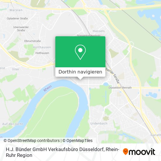 H.J. Bünder GmbH Verkaufsbüro Düsseldorf Karte