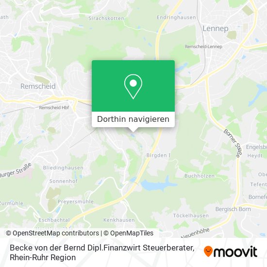 Becke von der Bernd Dipl.Finanzwirt Steuerberater Karte