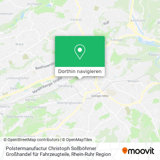 Polstermanufactur Christoph Sollböhmer Großhandel für Fahrzeugteile Karte