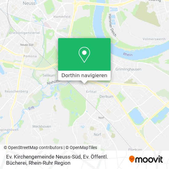Ev. Kirchengemeinde Neuss-Süd, Ev. Öffentl. Bücherei Karte