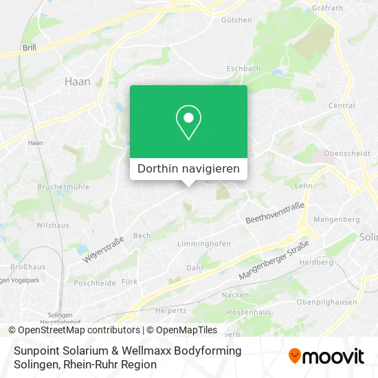 Sunpoint Solarium & Wellmaxx Bodyforming Solingen Karte
