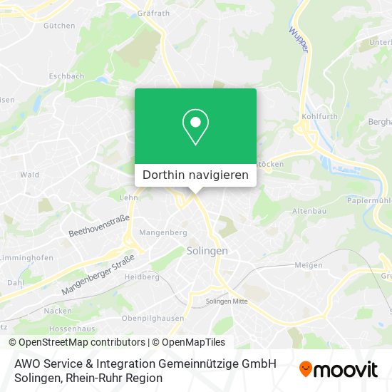 AWO Service & Integration Gemeinnützige GmbH Solingen Karte